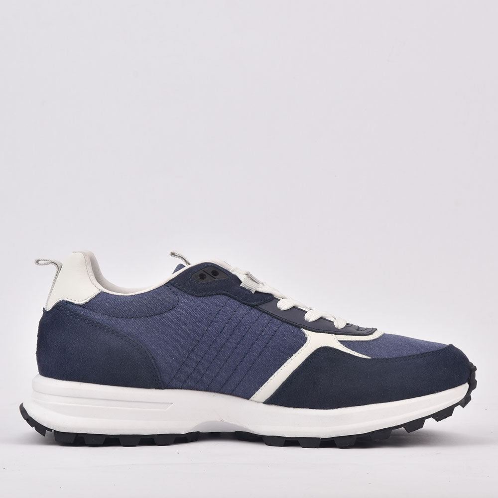 LA MARTINA SCARPA UOMO CAMOSCIO TEX FABRIC BLU LFM231-010-4360