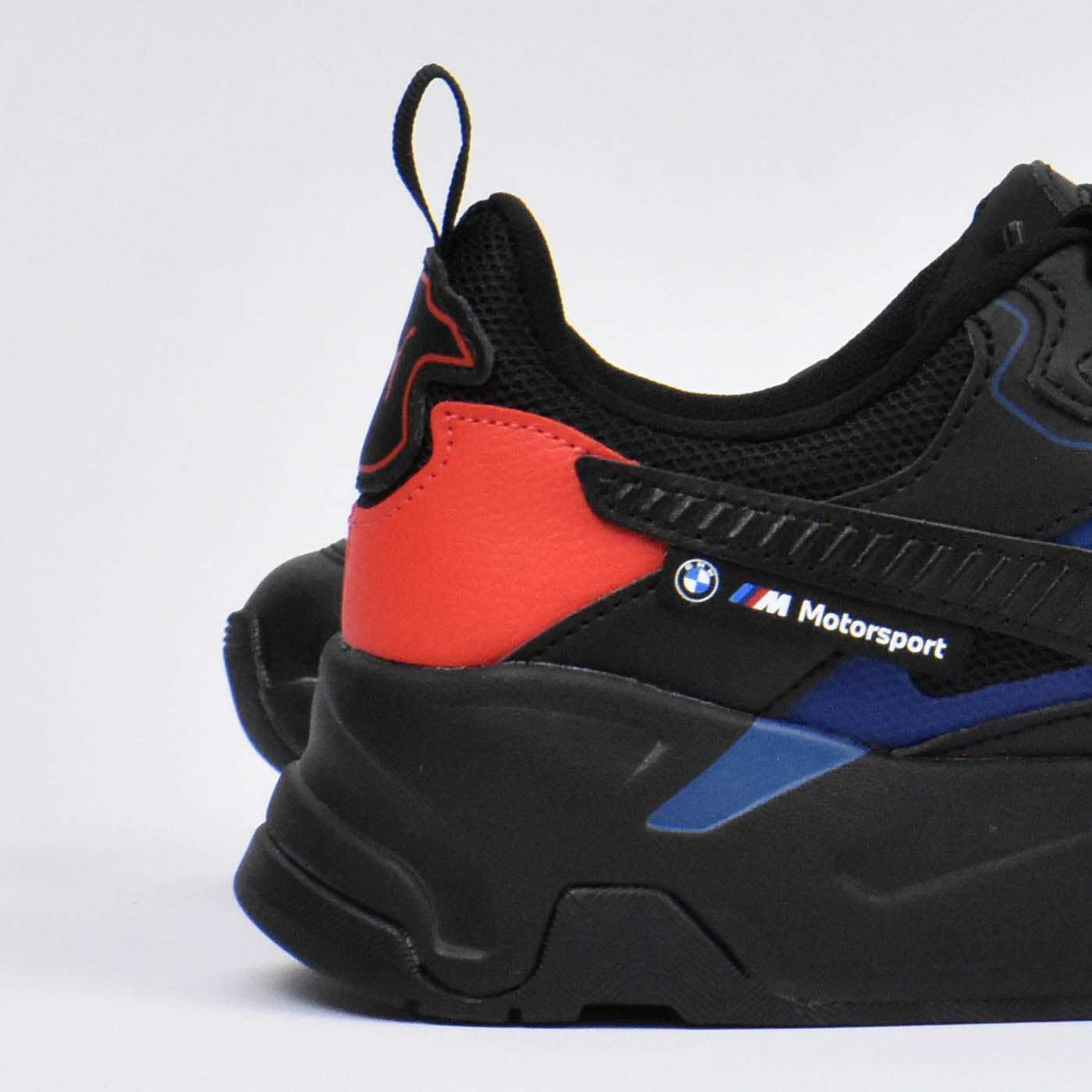 PUMA BMW MMS TRINITY BLACK PRO-BLUE POP RED