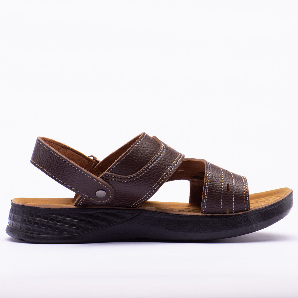 SANDALE LEATHER BROWN