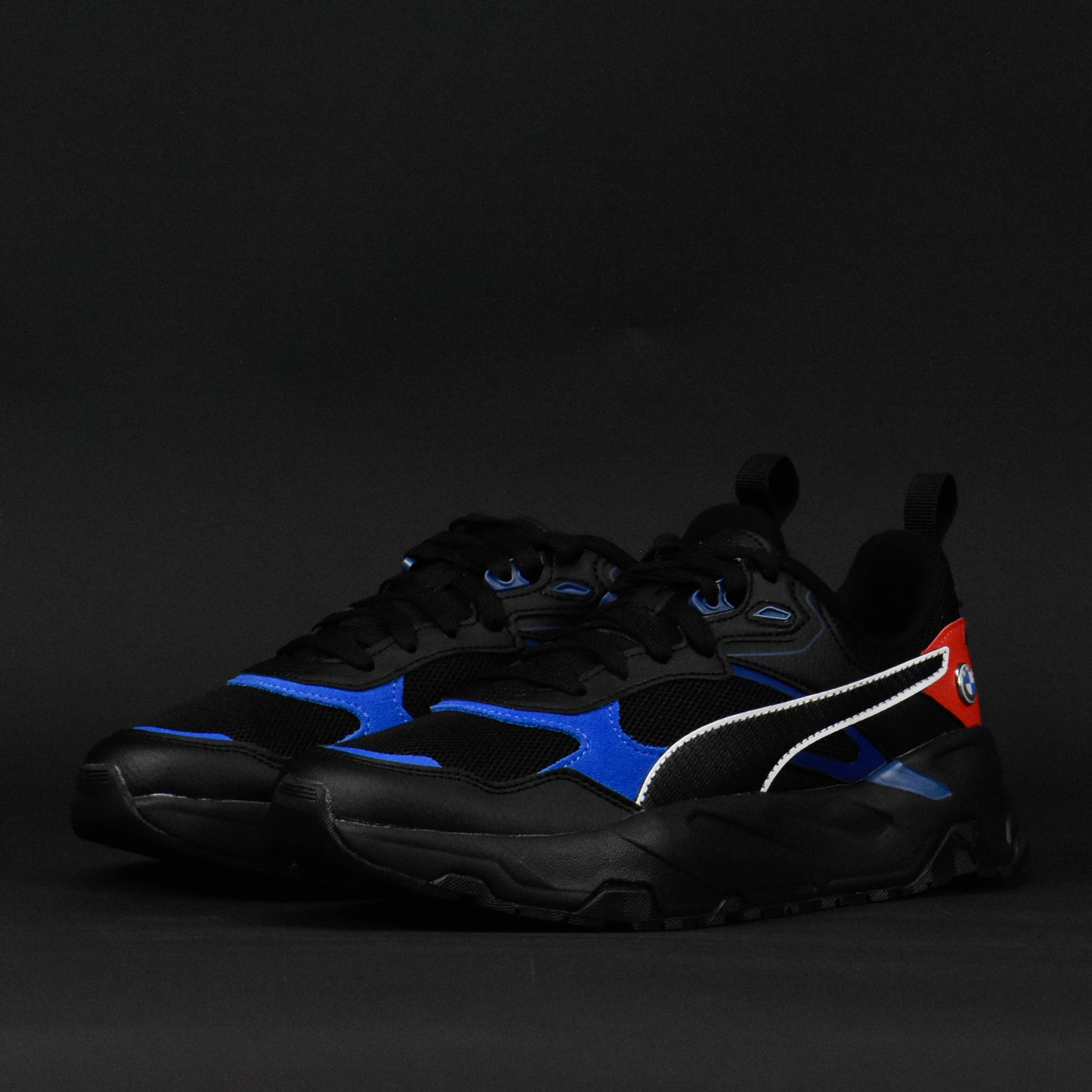 PUMA BMW MMS TRINITY BLACK PRO-BLUE POP RED