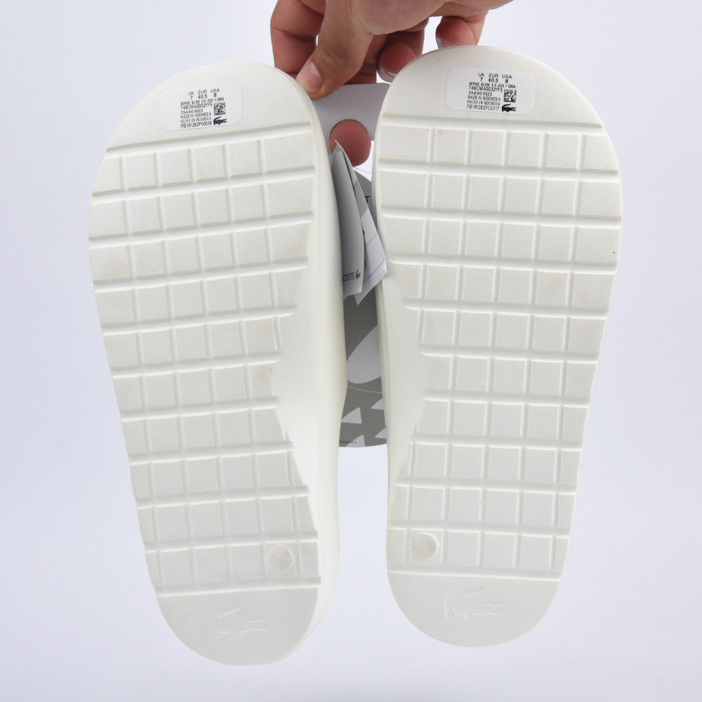 LACOSTE SERVE SLIDE 2.0 OFF WHT/DK GRN