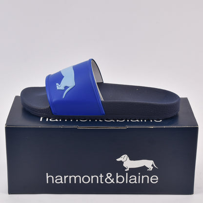 Harmont & Blaine CIABATTA UOMO EVA - LOGO BLU - AZZURRO