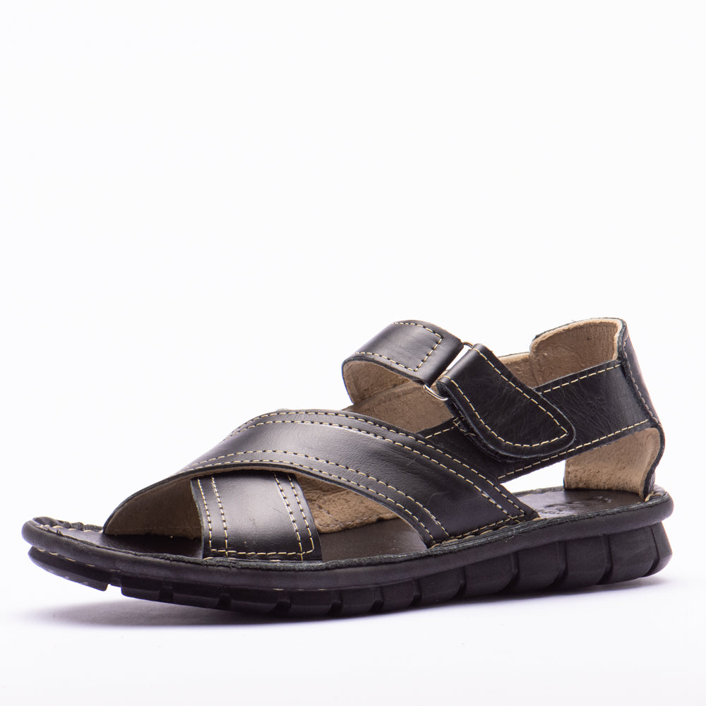 SANDALES LEATHER BLACK