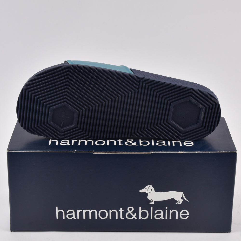 Harmont & Blaine CIABATTA UOMO EVA - LOGO VERDE MARE - BLU