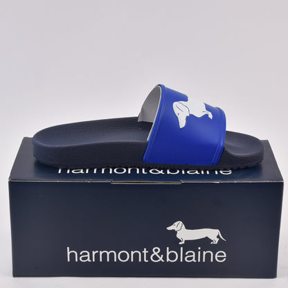 Harmont & Blaine CIABATTA UOMO EVA - LOGO BLU - BIANCO