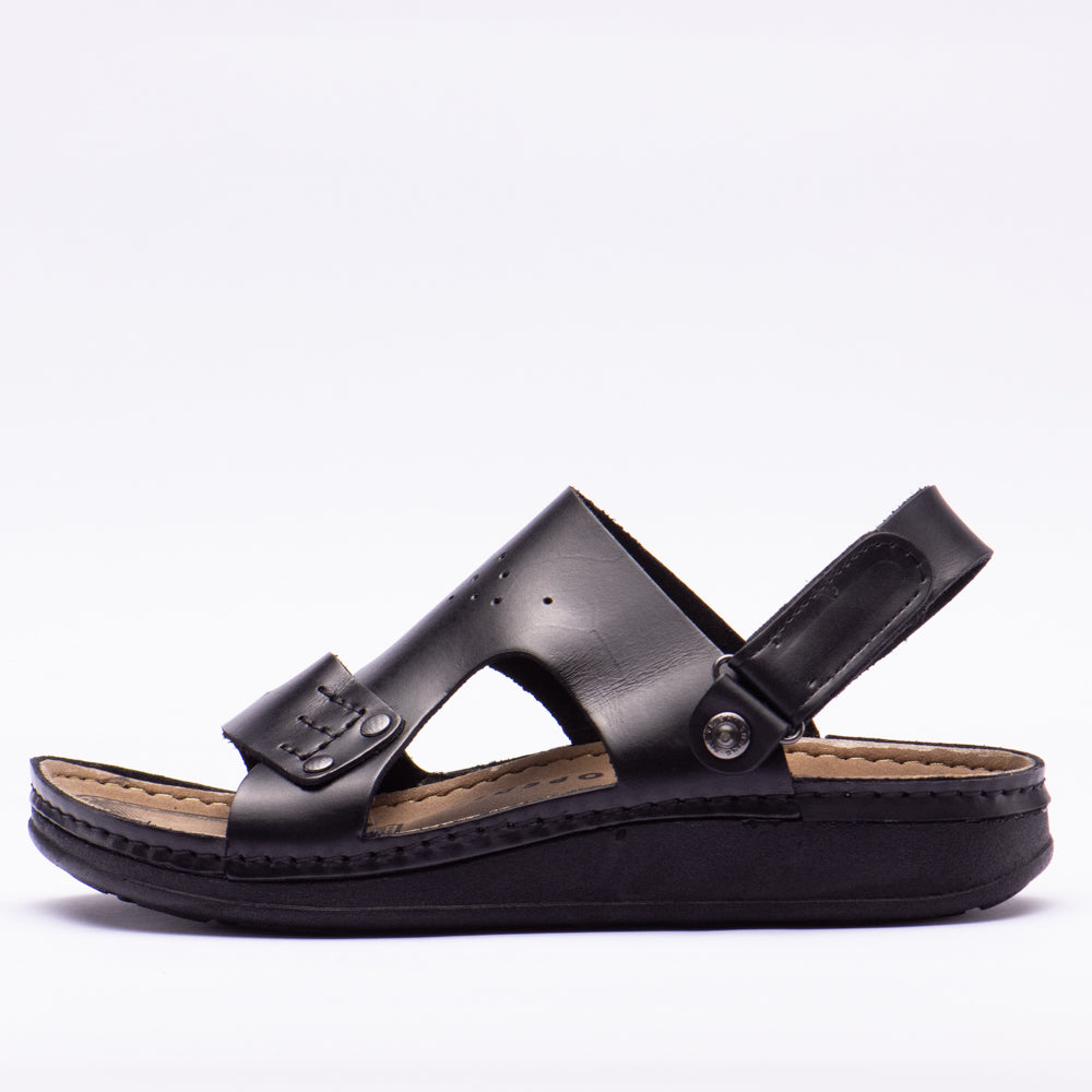 SANDALE LEATHER BLACK