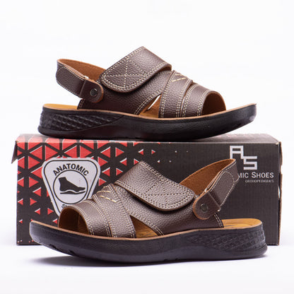 SANDALE LEATHER BROWN