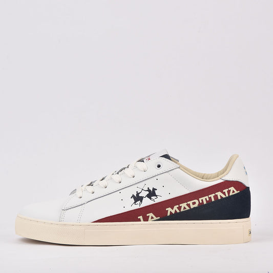 LA MARTINA SCARPA UOMO CALF - TAPE BIANCO - ROSSO LFM222-001-4130