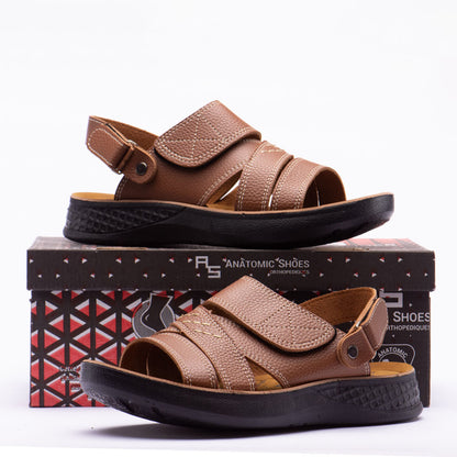 SANDALE LEATHER BROWN