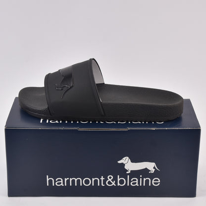 Harmont & Blaine CIABATTA UOMO EVA - LOGO NERO - NERO