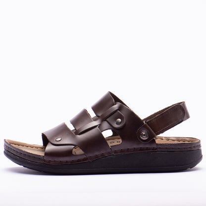 SANDALE LEATHER BROWN