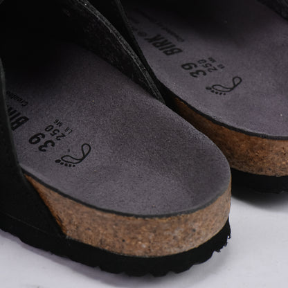 BIRKSBOT NUBUCK NOIR PLANTA GRIS