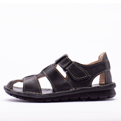 SANDALES LEATHER BLACK