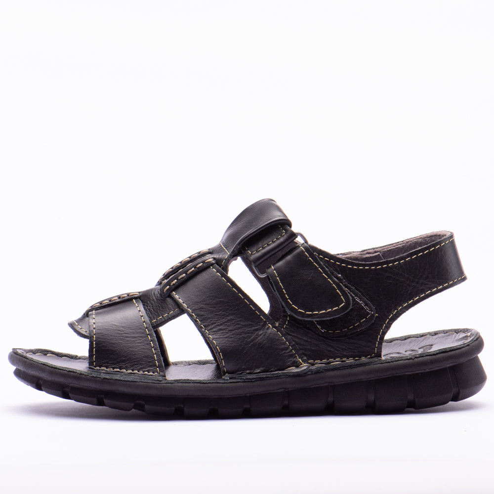 SANDALES LEATHER BLACK