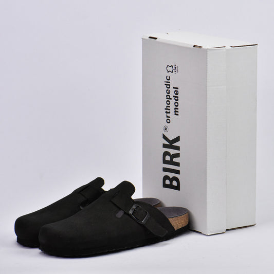 BIRKSBOT NUBUCK NOIR PLANTA GRIS