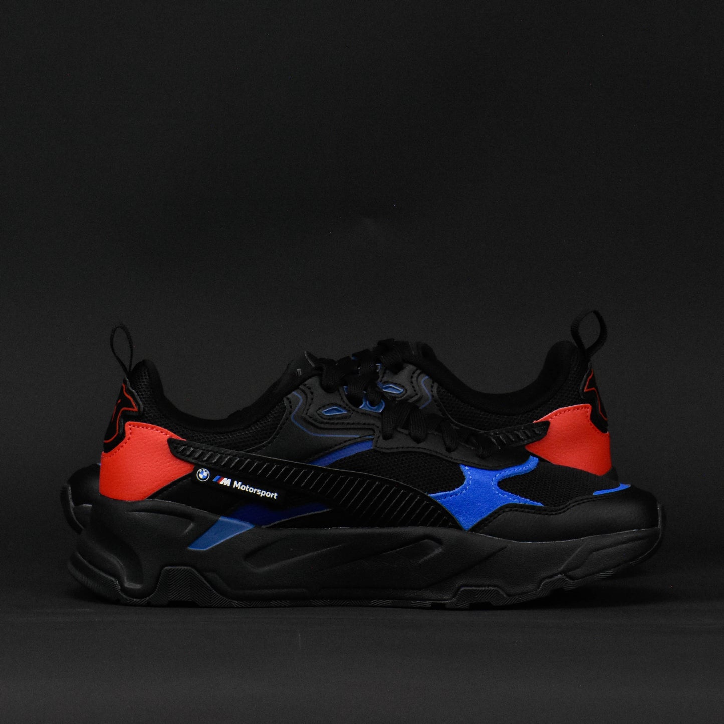 PUMA BMW MMS TRINITY BLACK PRO-BLUE POP RED