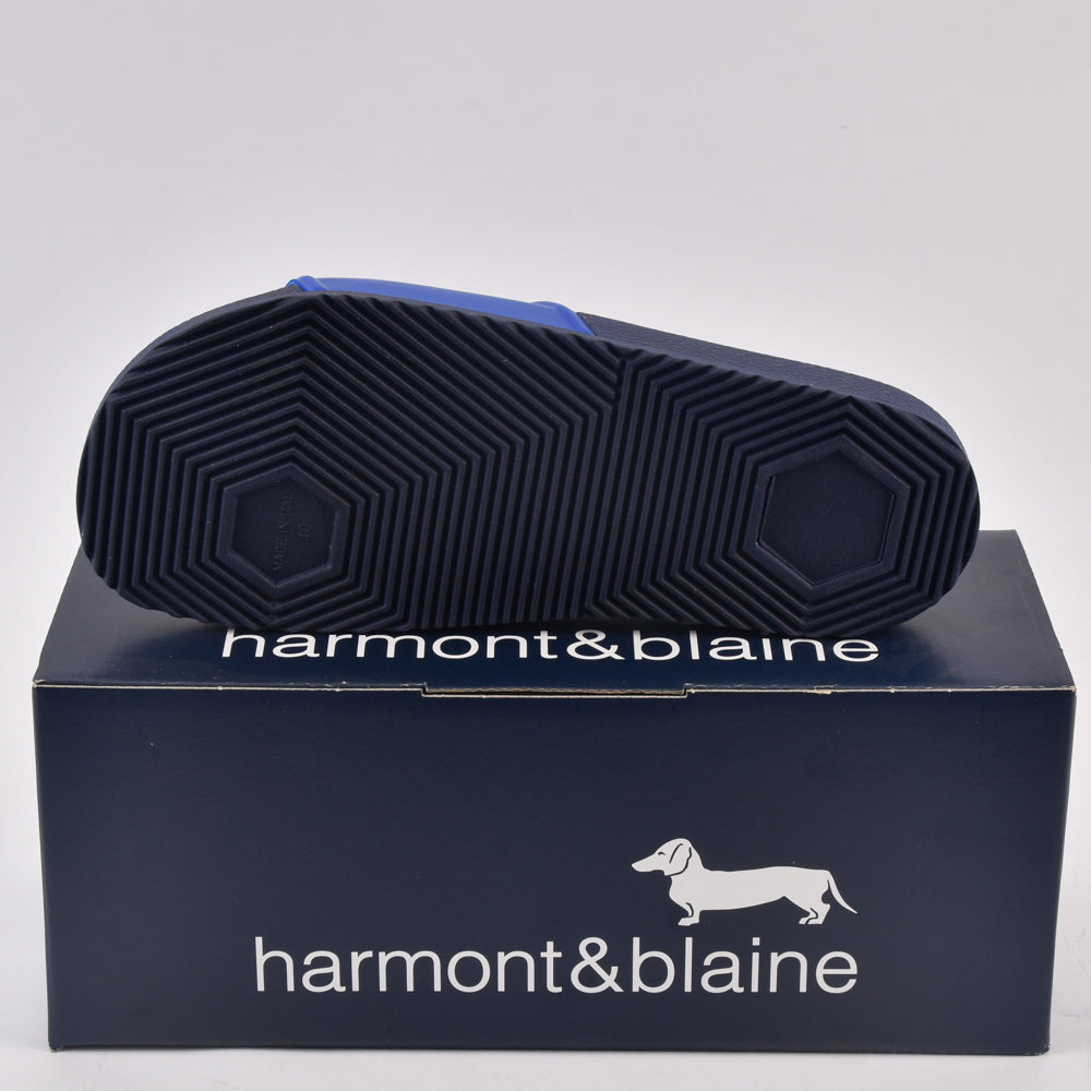 Harmont & Blaine CIABATTA UOMO EVA - LOGO BLU - BIANCO