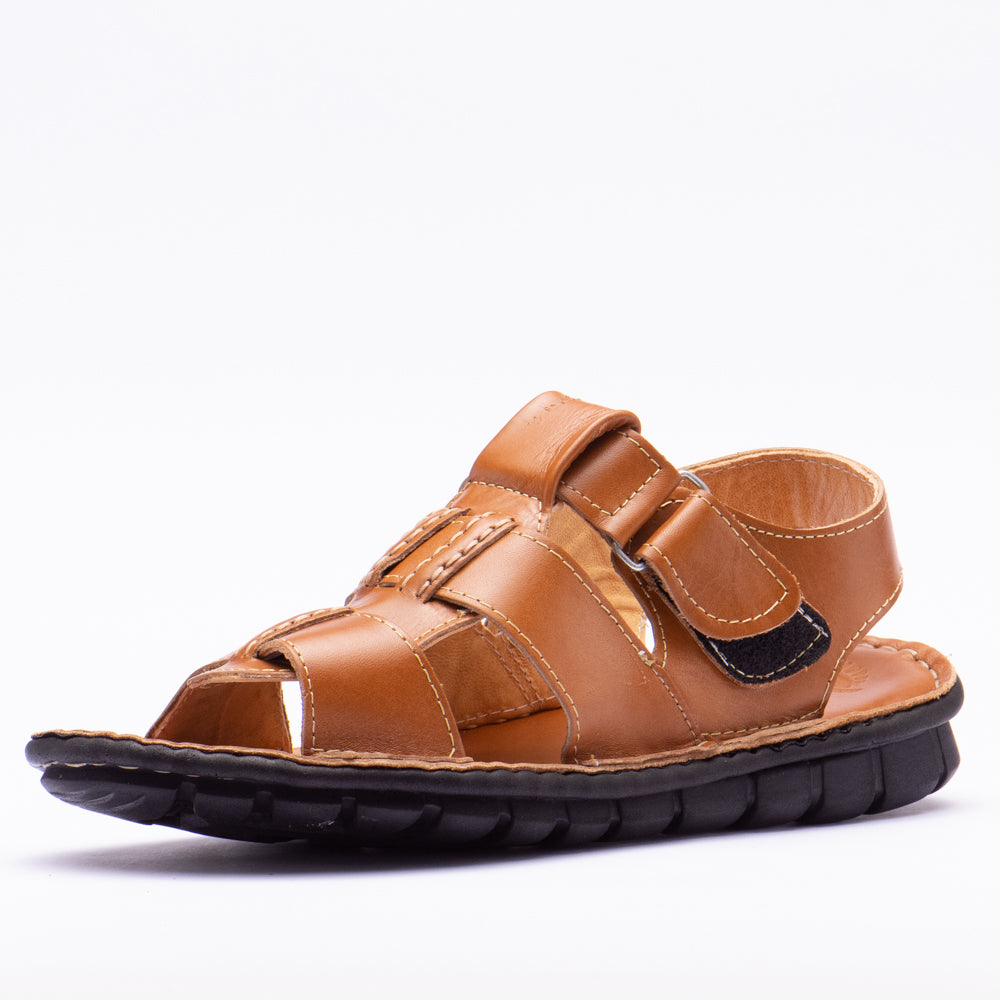 SANDALES LEATHER BROWN