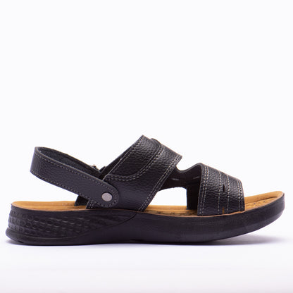 SANDALE LEATHER BLACK