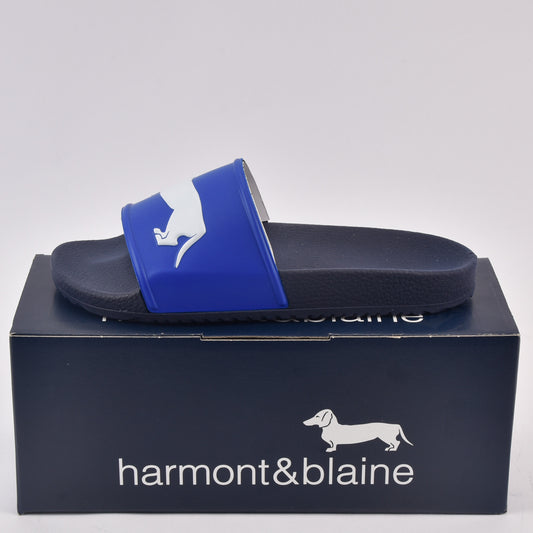 Harmont & Blaine CIABATTA UOMO EVA - LOGO BLU - BIANCO