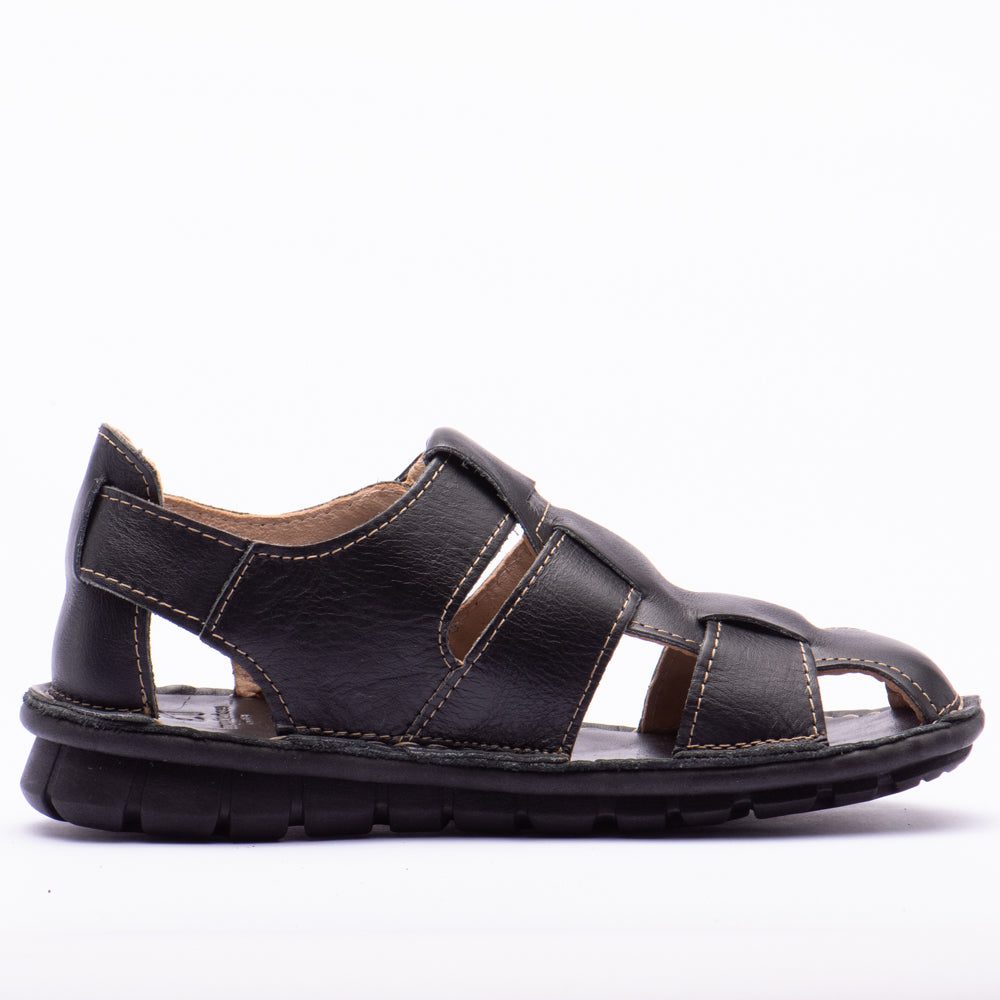 SANDALES LEATHER BLACK