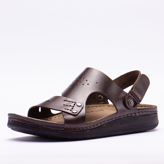 SANDALE LEATHER BROWN