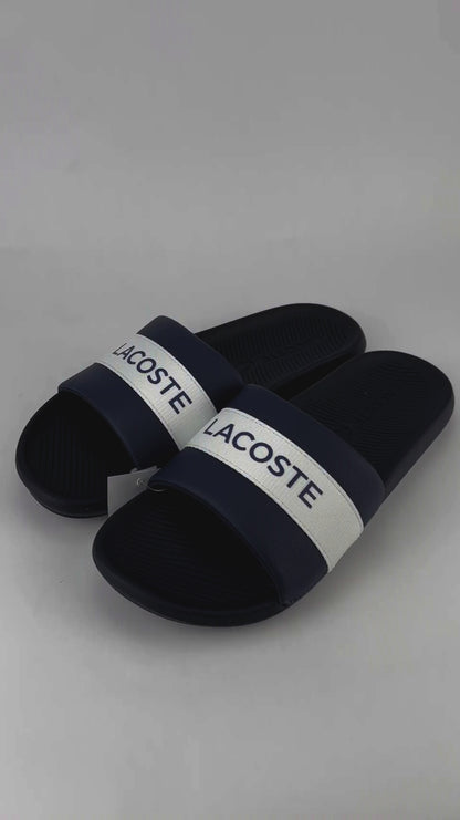 LACOSTE CROCO SLIDE 0721 1 CMA NVY/WHT